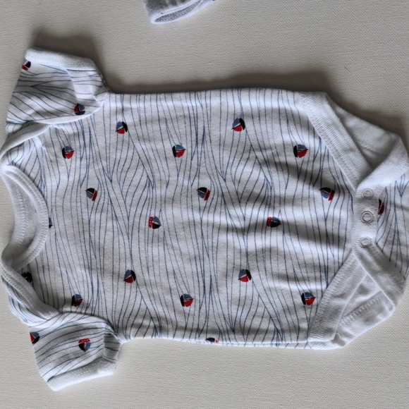 Rene Rofe Sails Print Newborn Infant Bodysuit Onesies * 0-3M - Picture 2 of 9